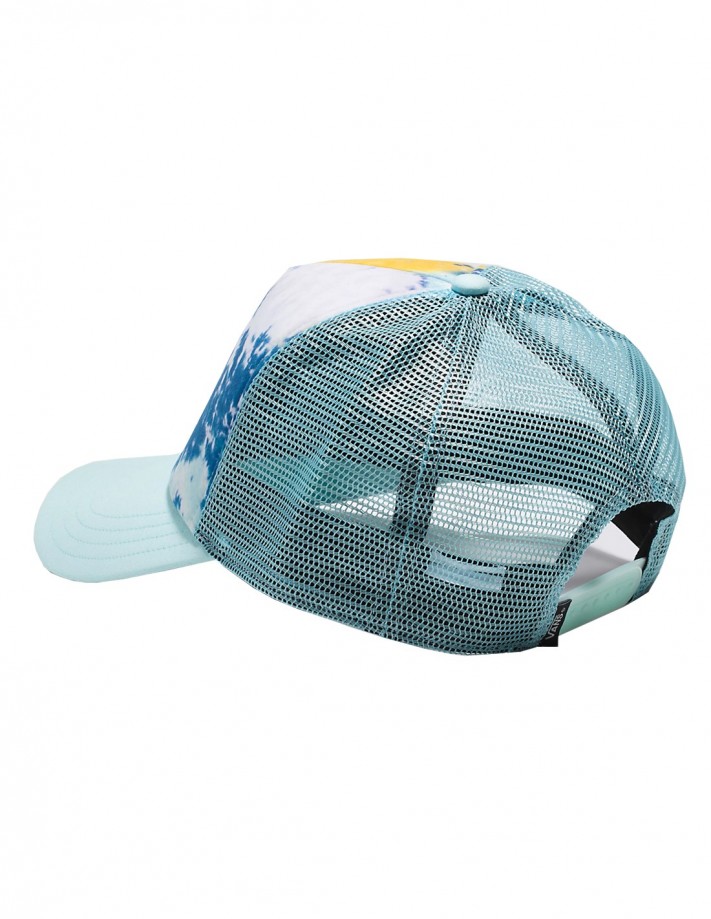 VANS Checkers Curved Bill Blue Glow Trucker Cap