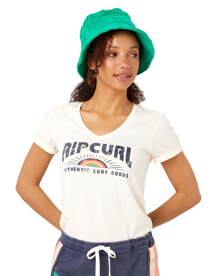 RIP CURL Daybreak V - Bone - Women's V-Neck T-shirt