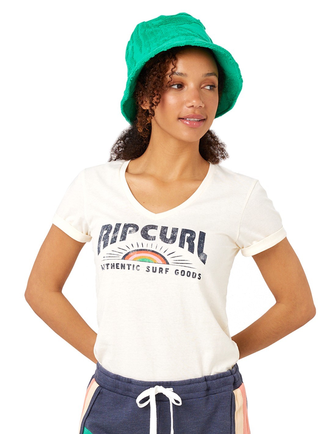 Mount Vesuv fugl Opstå RIP CURL Daybreak V - Bone - Women's V-Neck T-shirt