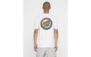 SANTA CRUZ Loud Ringed Dot - White Acid Wash - T-shirt skate