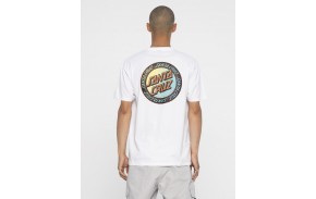 SANTA CRUZ Loud Ringed Dot - White Acid Wash - Skateboard T-Shirt