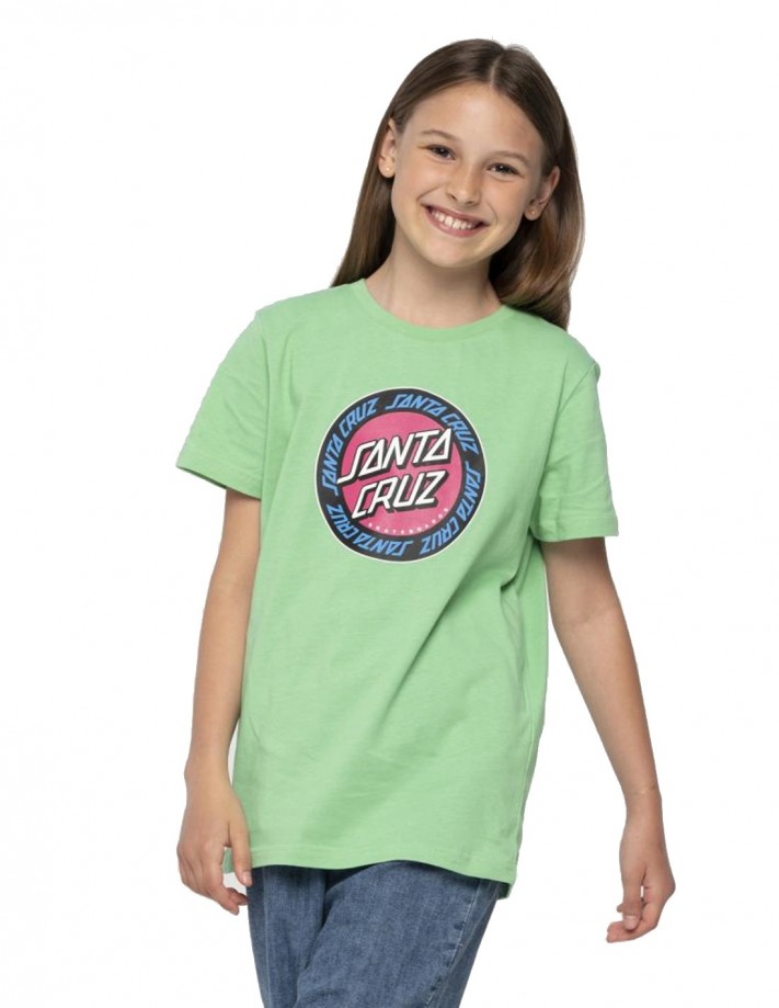 SANTA CRUZ Outer Ringed Dot - Apple Mint - Childrens T-Shirt