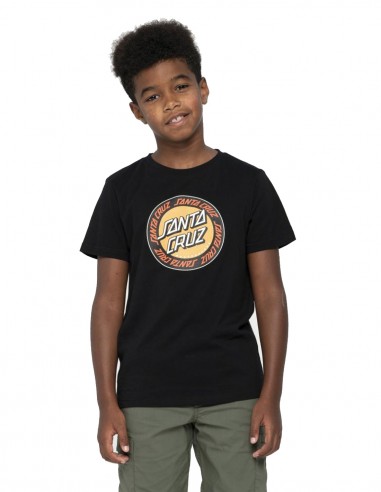 SANTA CRUZ Outer Ringed Dot - Black - T-shirt Enfant
