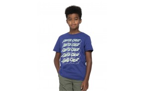 SANTA CRUZ Youth Grid Stacked - Navy Blue - Childrens T-Shirt