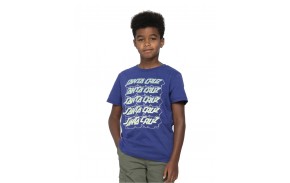 SANTA CRUZ Youth Grid Stacked - Navy Blue - T-shirt Enfant