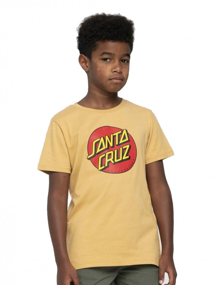 SANTA CRUZ Youth Classic Dot - Parchment - T-shirt Enfant