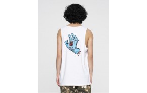 SANTA CRUZ Screaming Hand - White - Men's Tank Top