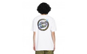 SANTA CRUZ Holo Flamed Dot - White - Herren T-Shirt