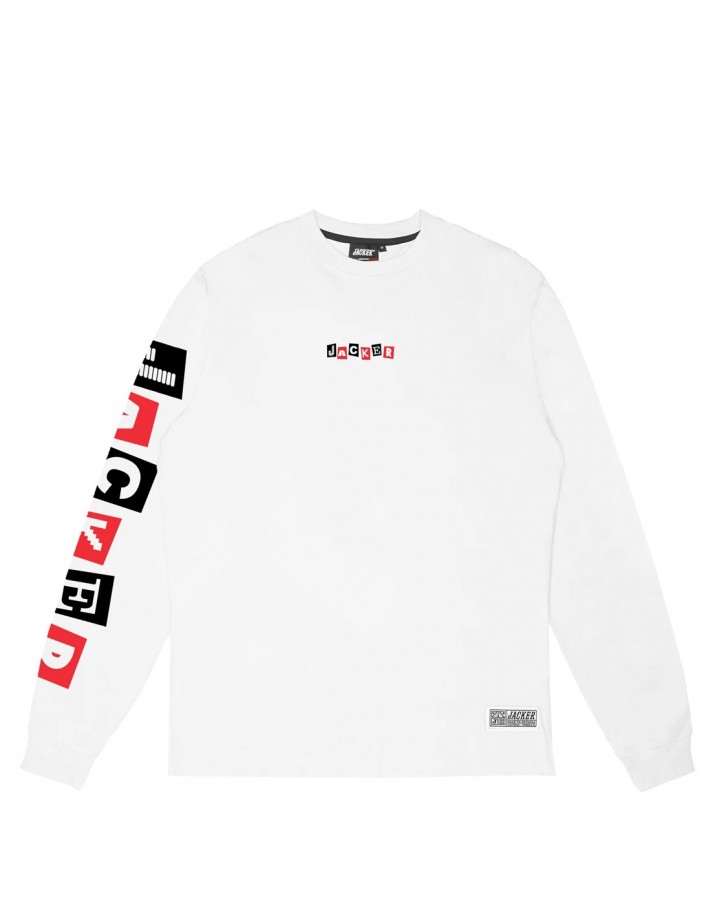 JACKER Spiral Game - White - Long Sleeve T-shirt