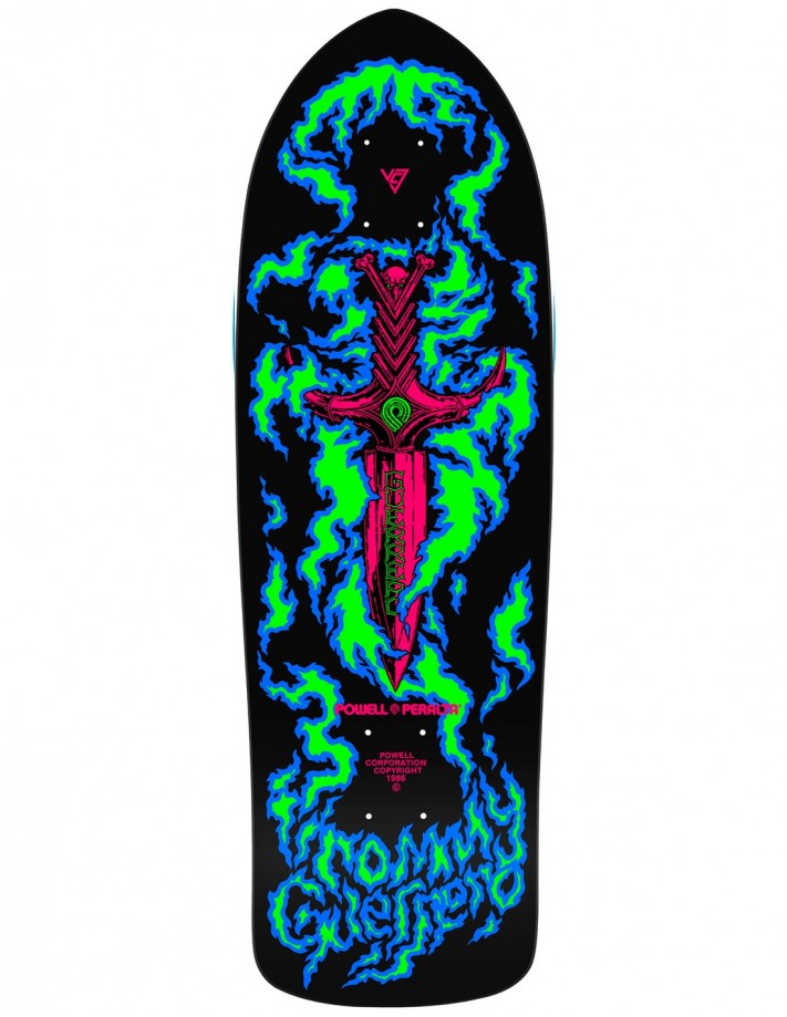 POWELL PERALTA Reissue Blacklight Guerrero 9.75" - Black - Old School