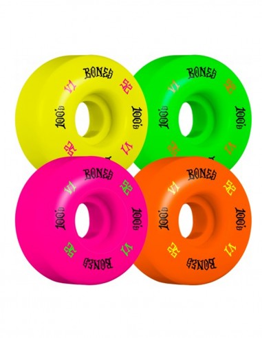 BONES V1 100's 52mm 100a Party Pack - Skateboard wheels