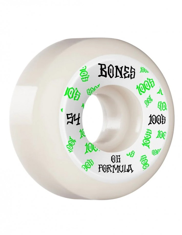 BONES V5 100's 54mm 100a White - Roues de skate