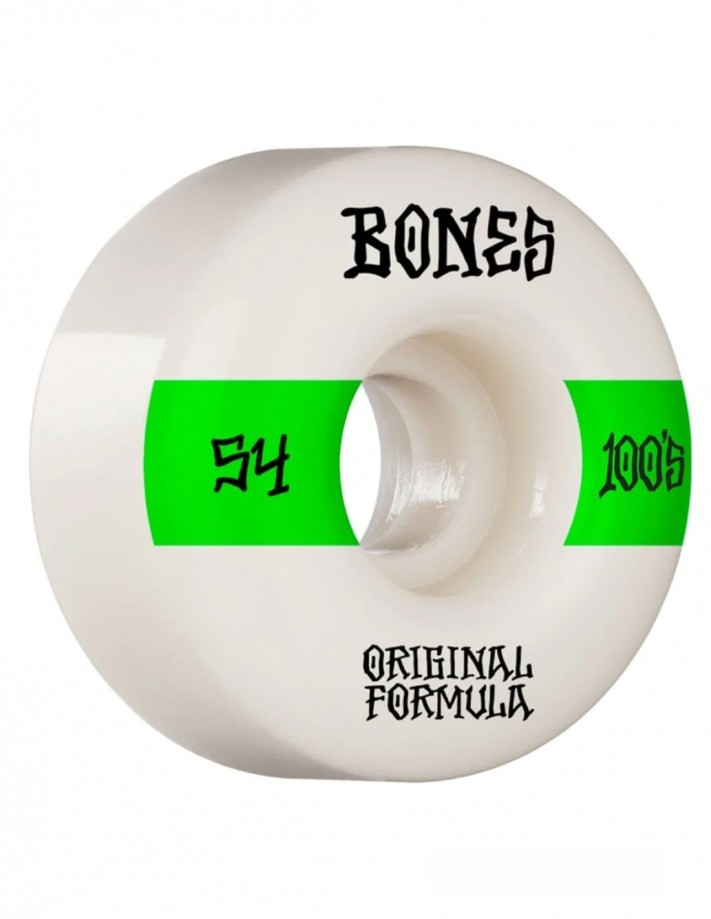 BONES OG 100's 54mm 100a White - Roues de skate