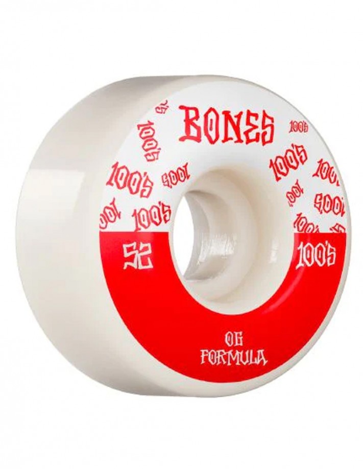 BONES V4 100's 52mm 100a White - Rollen de skate