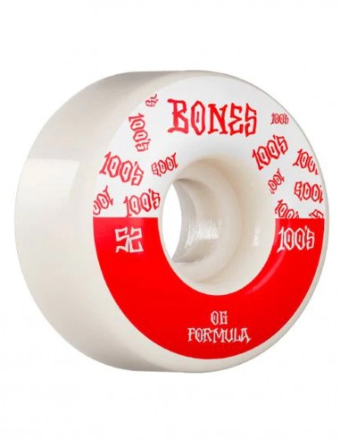 BONES V4 100's 52mm 100a White - Skateboard wheels
