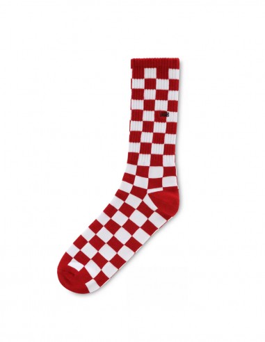 VANS Checkerboard Crew II - Red/White - Chaussettes