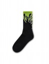 VANS Flaming Crew - Black/Lime Green - Kids Socks