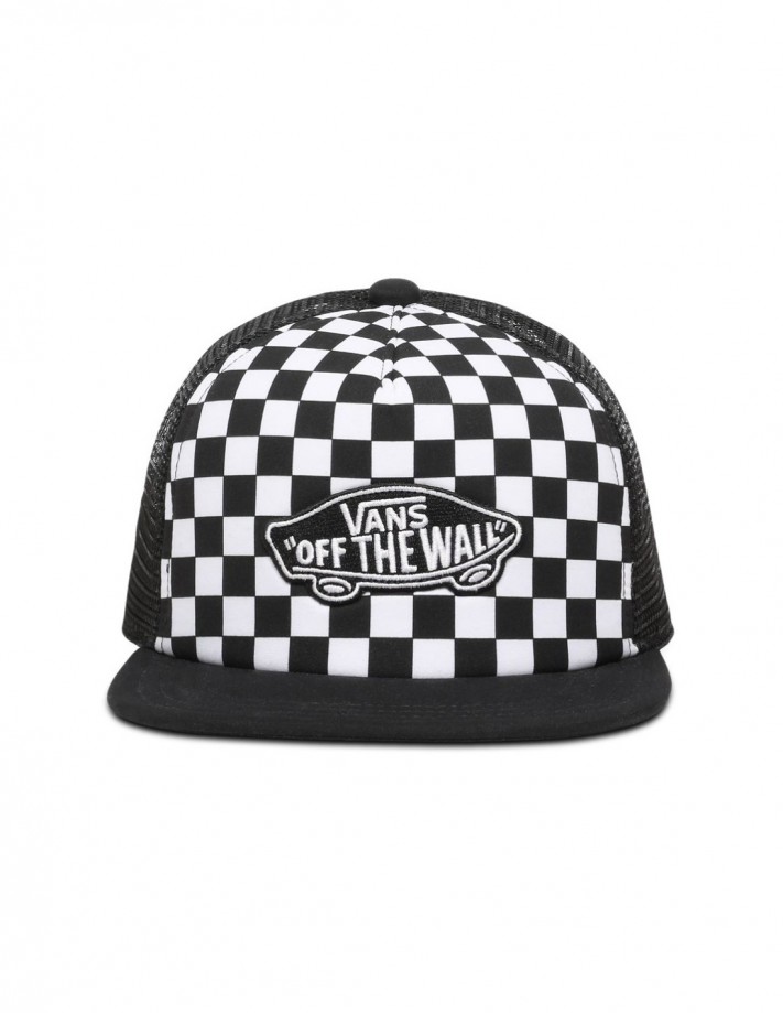 VANS Junior Classic Patch Trucker Plus - Black/White Checkerboard - Cap