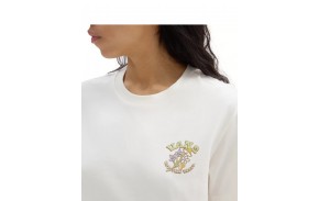 VANS Paisley Fly - Marshmallow - T-shirt Femmes Logo