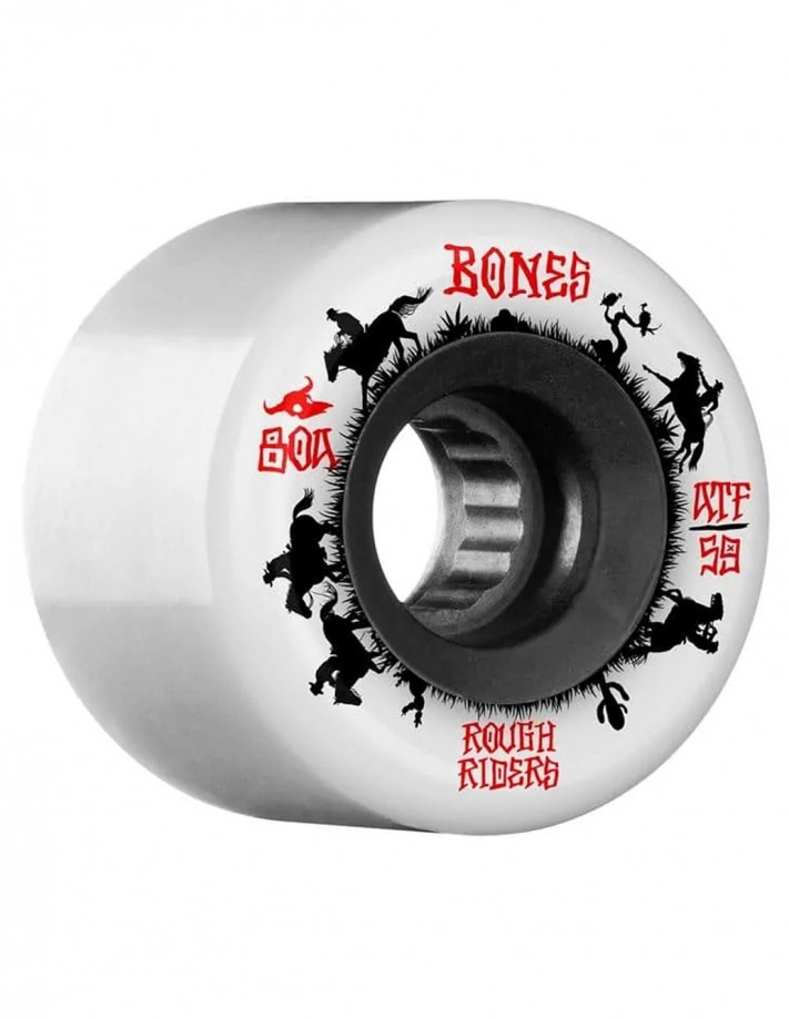 BONES Rough Riders ATF 59mm Wranglers - Weiß - Rollen de skate