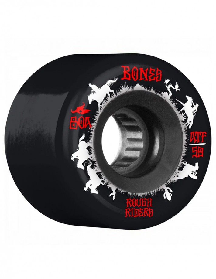 BONES Rough Riders ATF 59mm Wranglers - Schwarz - Rollen de skate