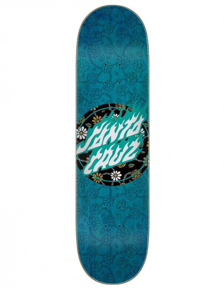 SANTA CRUZ Floral Flame Dot 7-Ply Birch 8.25" - Plateau de Skateboard