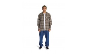 DC SHOES Canyon - Bison/Plaza Toupe Plaid - Men's Shirt