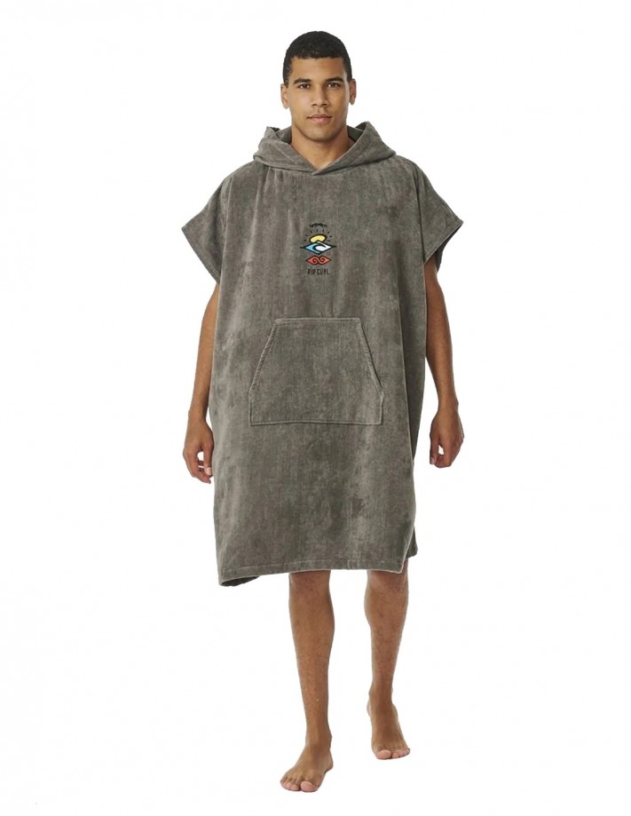 RIP CURL Logo - Grey - Poncho mit Kapuze