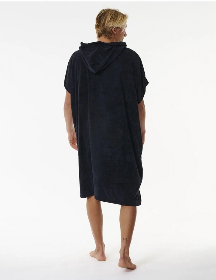 RIP CURL Brand - Black/Grey - Men's hooded poncho