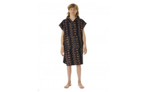 RIP CURL Printed - Black/Purple - Poncho à capuche Enfant