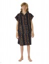 RIP CURL Printed - Black/Purple - Poncho con cappuccio per bambini