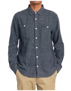 RVCA Harvest Neps - Moody Blue - Flannel shirt