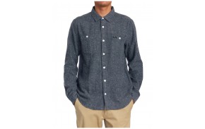 RVCA Harvest Neps - Moody Blue - Flannel-Hemd