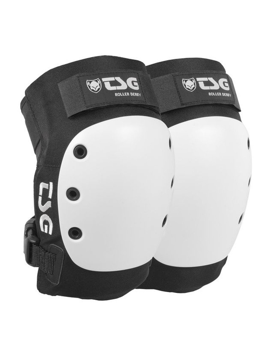 Genouillères TSG Roller Derby 3.0 - Taille L, Noir - Protection Renforcée Avec Coque Plastique Et Mousse EVA