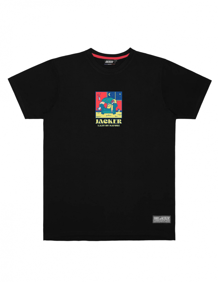 JACKER Lazy - Black - T-shirt