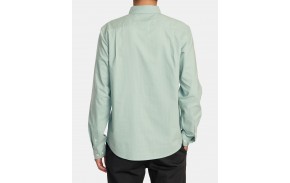 RVCA Thatll Do Micro Stripe - Green Haze - Men's Long Sleeve Shirt