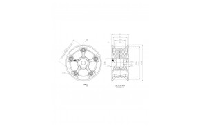 MBS Fivestar - Jantes de mountainboard (dimensions)