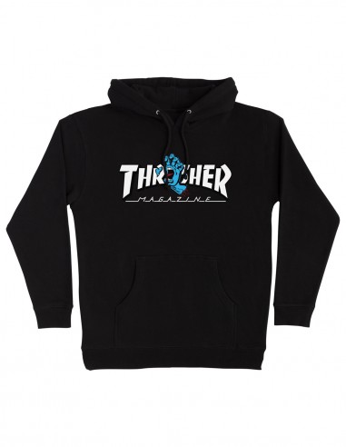 SANTA CRUZ x THRASHER Screaming Logo - Black - Hoodie