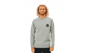 RIP CURL Wetsuit Icon - Grey Marle - Sweat Crewneck