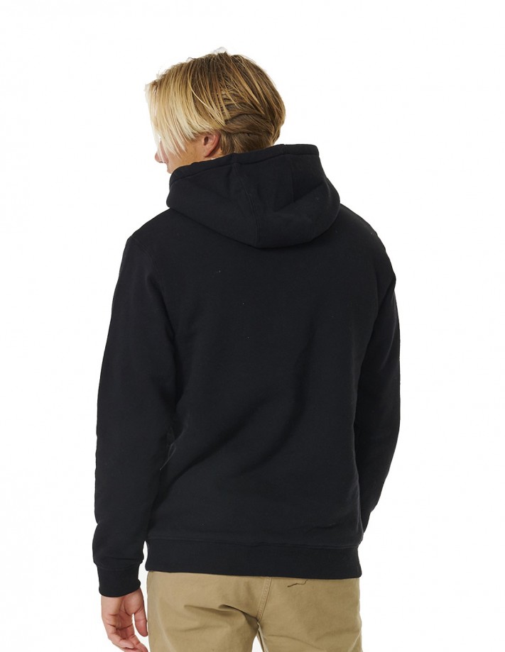 RIP CURL Marking Lined - Black - Fleece-Kapuzenpulli