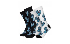 SANTA CRUZ Multi Hand - White/Black - Socks