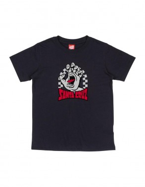 SANTA CRUZ Youth Check Gateway Hand Front - Black - Children's T-shirt