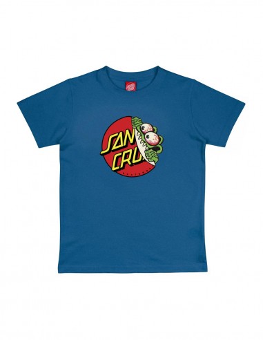 SANTA CRUZ Youth Beware Dot Front - Cobalt - T-shirt Enfant