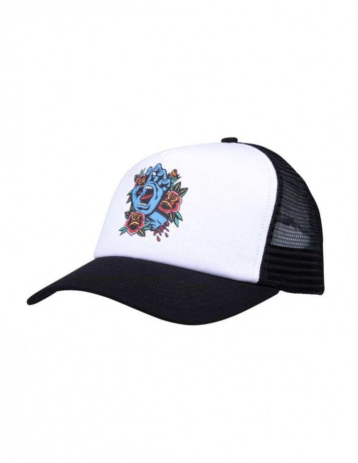 SANTA CRUZ Screaming Flash Meshback - White/Black - Cap