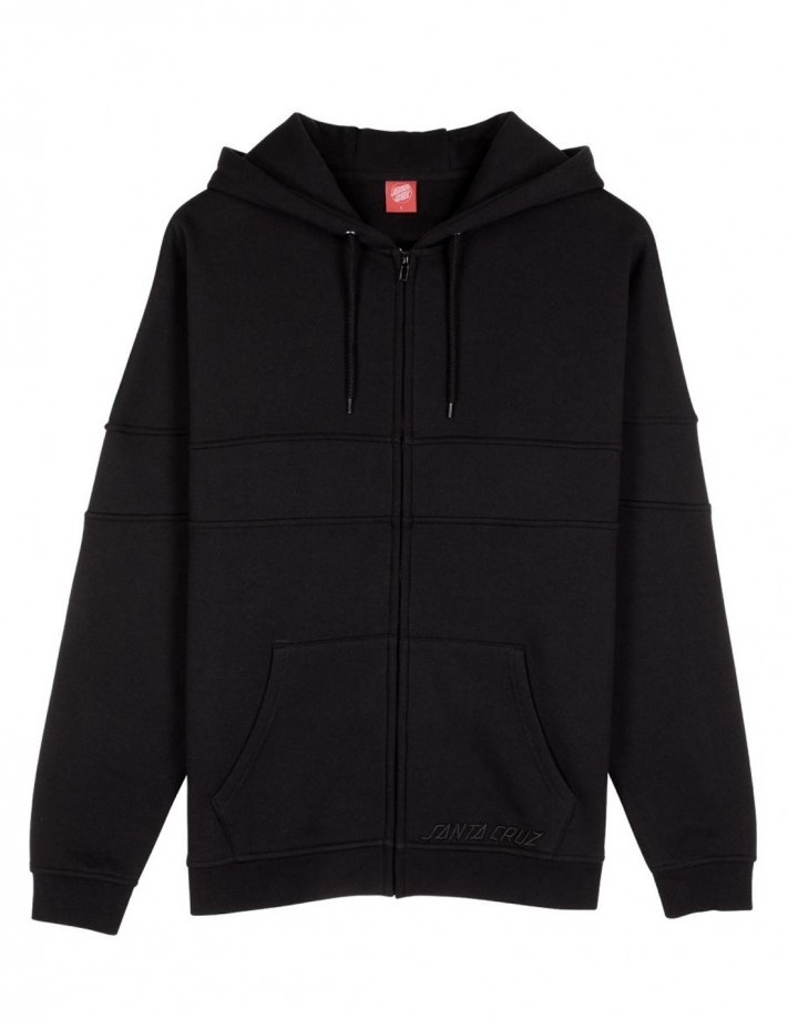 SANTA CRUZ Tonal Strip Panel Zip - Black - Hoodie