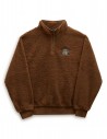 VANS Happy Camper Quarter Zip - Braun - Fleece-Sweatshirt