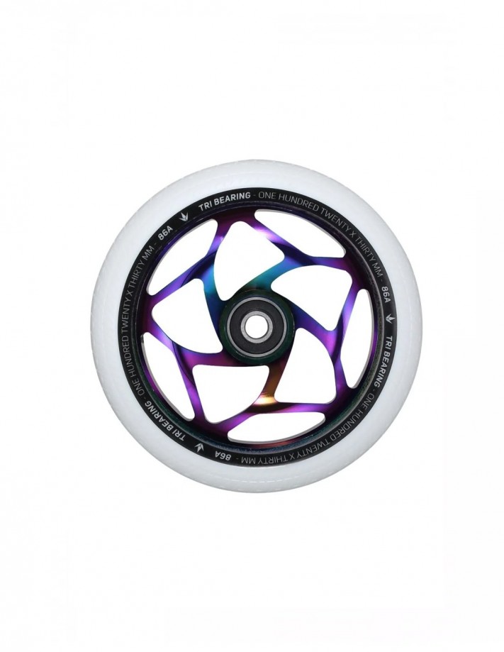 BLUNT Tri Bearing 120 mm - Oil Slick/Blanc - Roue de Trotinnette Freestyle