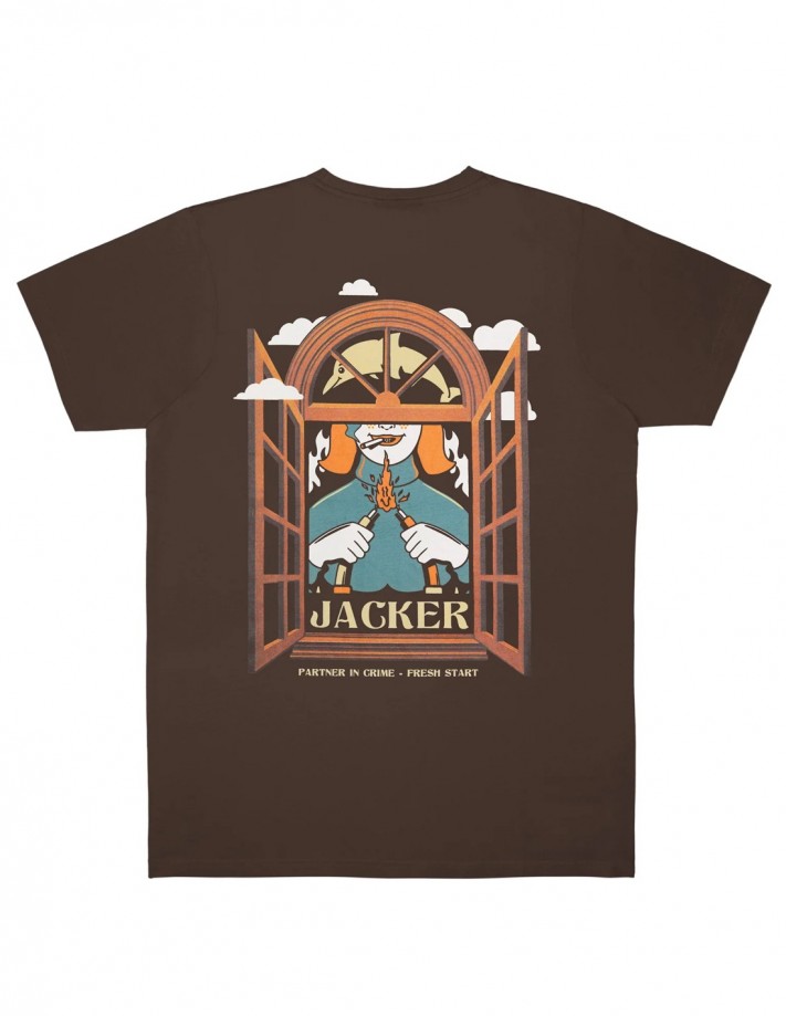 JACKER Fresh Start - Brown - T-shirt