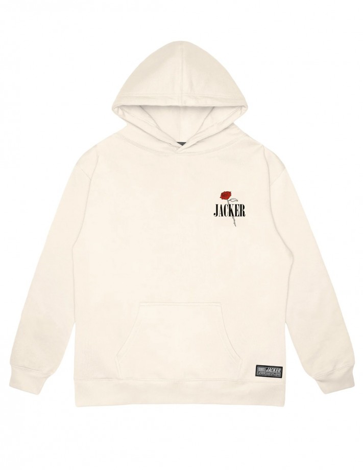 JACKER Holy Roses Beige Hoodie