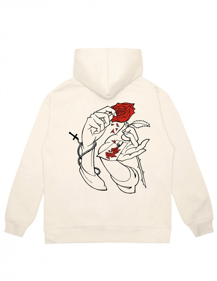 JACKER Holy Roses - Beige - Hoodie